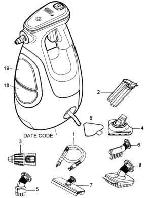 Part Location Diagram of 90586133 DeWALT SA ATTACHMENT, ADJUSTABLE NOZZ